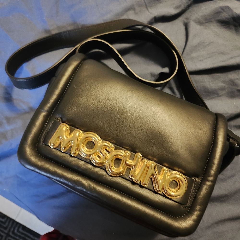 Moschino Black and Gold Women's Bag